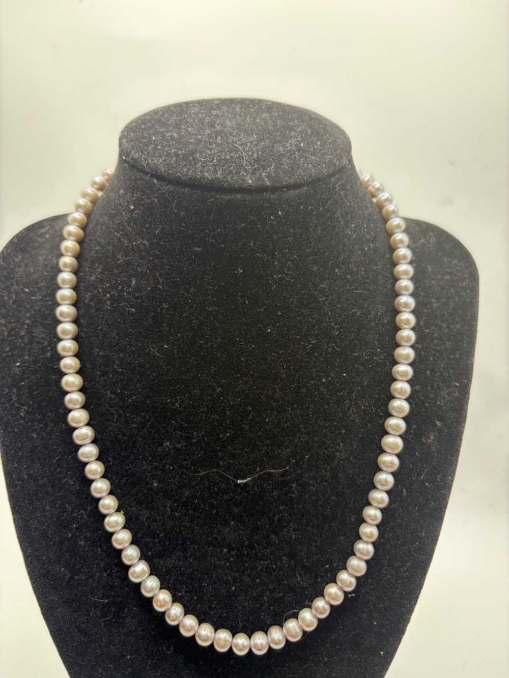925 silver Classic Grey Pearl Necklace - Elegant Women's Jewelry